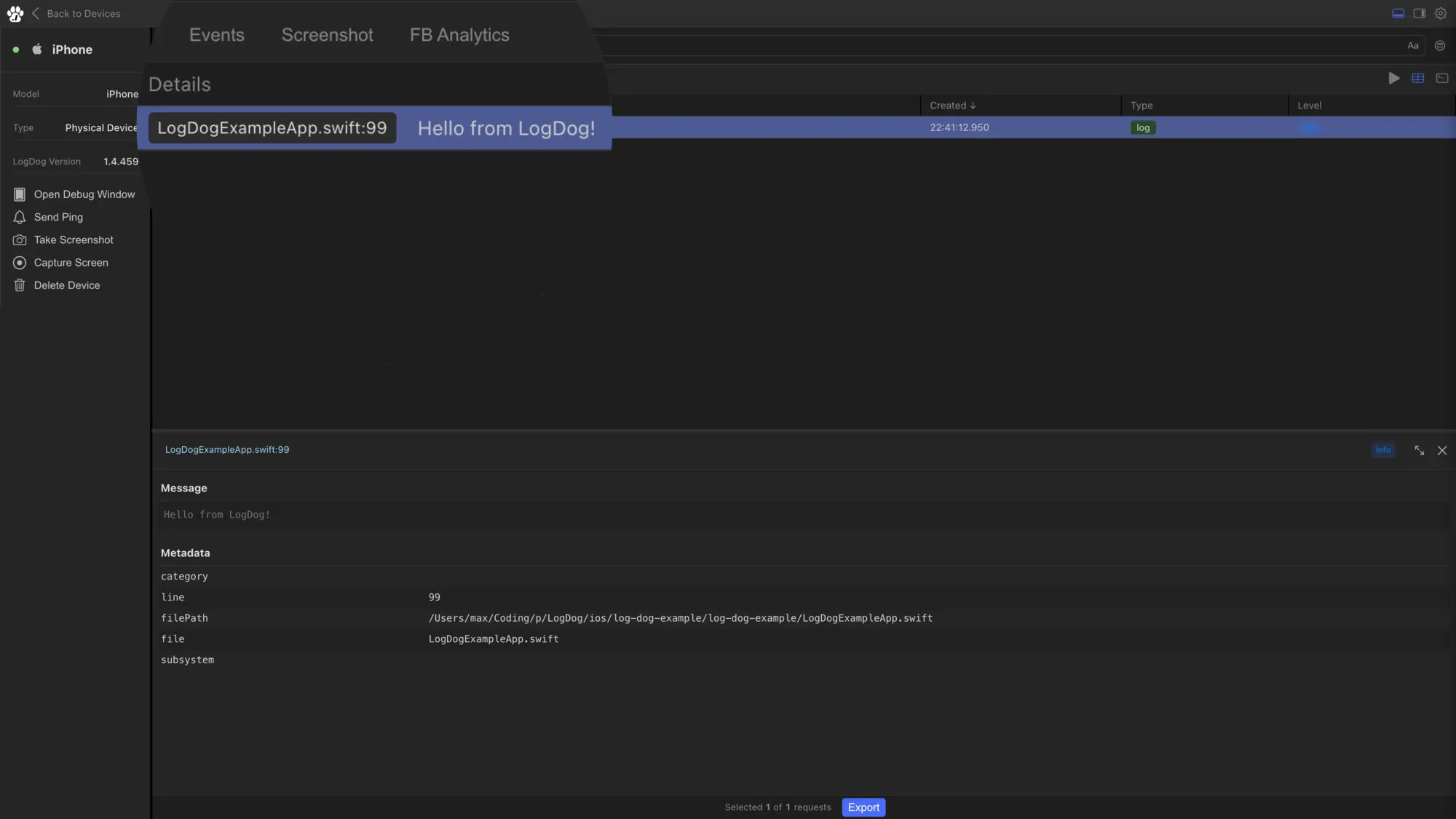 LogDog Dashboard Preview