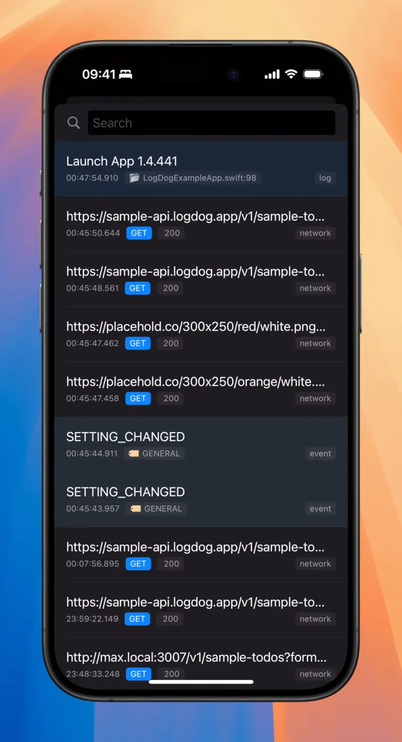 Logs on the go